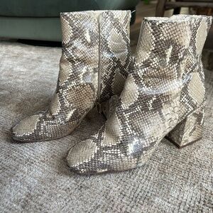 Sam Edelman snake print booties